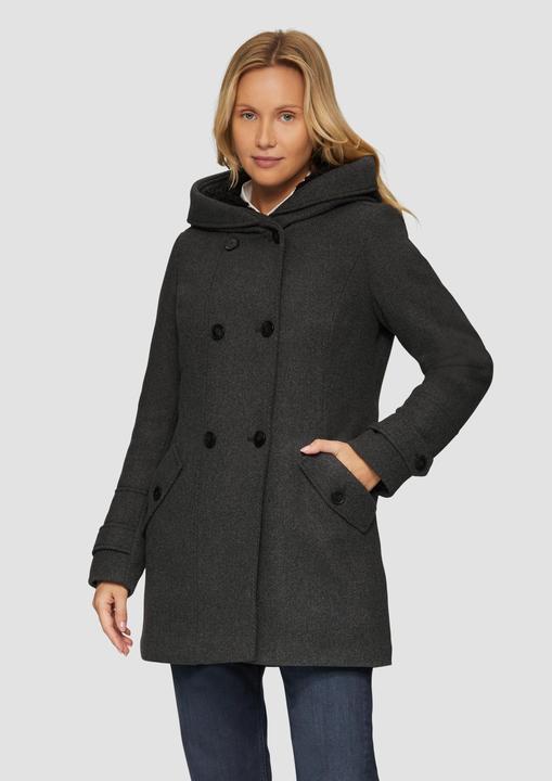 Produktbild S.Oliver Outdoor-Mantel Strukturierter Wollmantel mit Teddyplüschfutter