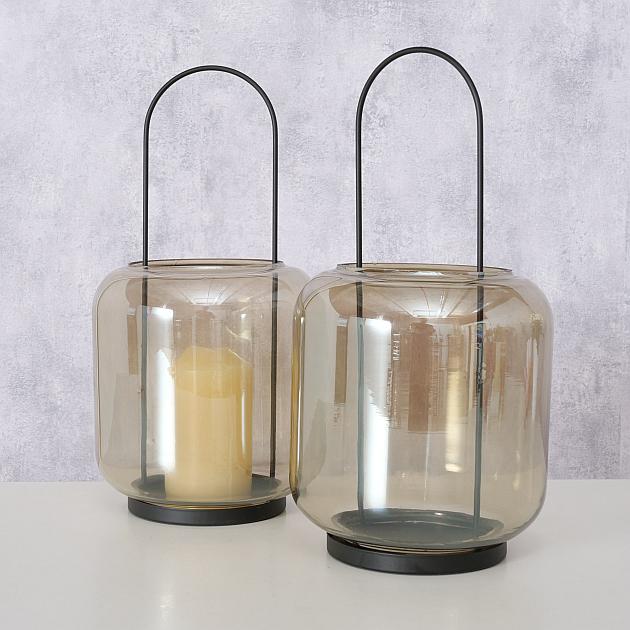 Produktbild Boltze Home Windlicht Meryse 17 x 35 cm, Anthrazit (17 x 35 cm, 1 x)