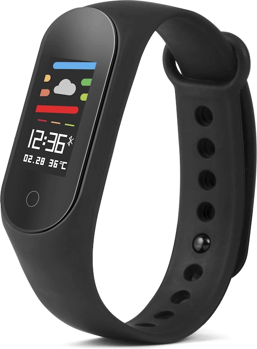 Actual product image Technaxx TX-HR6 2.44 cm (0.96" ) Activity Tracker Bracelet Black IP67 (18.90 mm)
