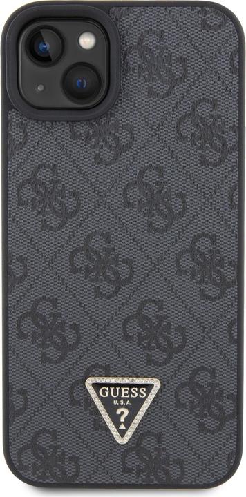 Produktbild Guess PU Leather Metal Logo Strass Crossbody Case für Apple iPhone 15 - black (Apple iPhone 15)