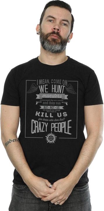 Immagine prodotto Supernatural Crazy People Maglietta Uomo (L)