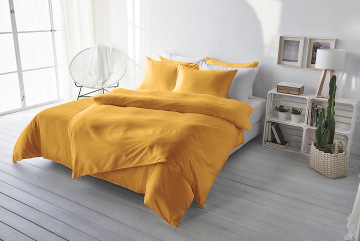 Image du produit Living Home Uni satin (Set de linge de lit, 160 x 210 cm, 65 x 100 cm)