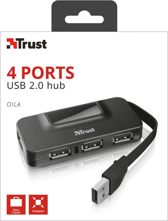 Produktbild Trust Oila 4 Port USB 2.0 Hub (USB-A, 4 Ports)