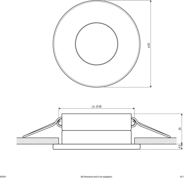 Produktbild EVN-Lichttechnik Deckeneinbauleuchte (GX53, IP65)