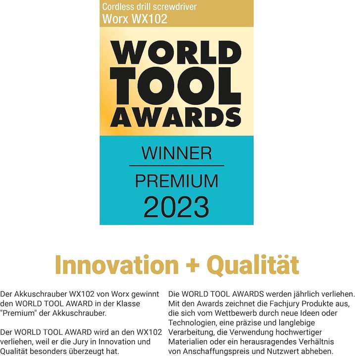 Actual product image Worx Cordless drill screwdriver 20V WX102.9