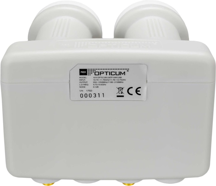 Actual product image Opticum Monoblock Twin Hotbird-Astra (Twin LNB, 40mm)