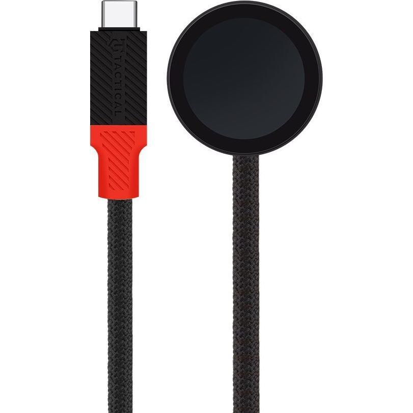 Tactical Recce 3:20 cable for Apple Watch Black/Red, Smartwatch Zubehör, Schwarz