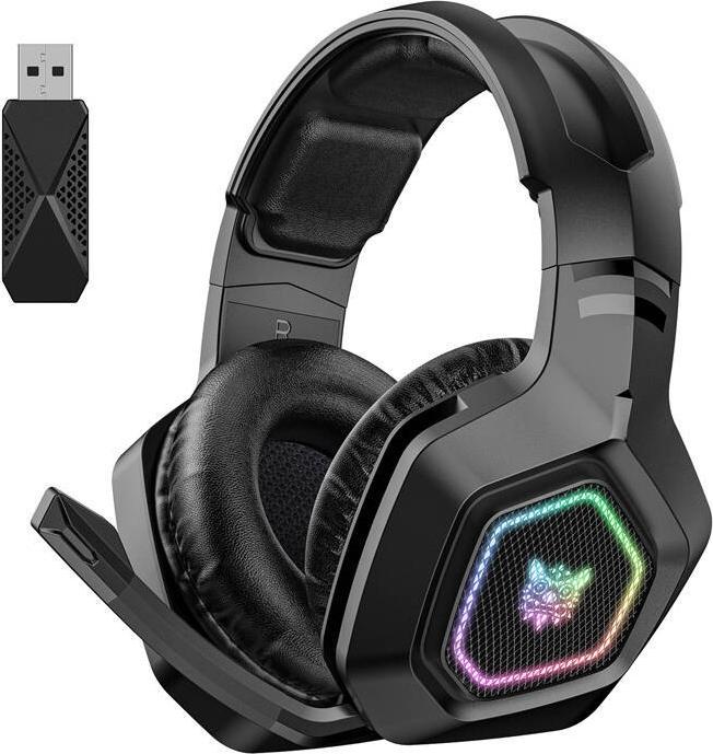 Onikuma B100 gaming headphones (black) (Kabelgebunden, Kabellos)