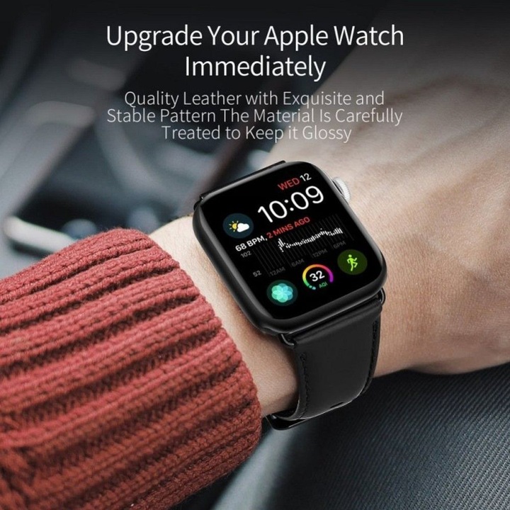 Actual product image Dux Ducis YA Strap (38 mm, 40 mm, 41 mm, Genuine leather, Apple Watch Series 1, Apple Watch Series 2, Apple Watch Series 3, Apple Watch Series 4, Apple Watch Series 5, Apple Watch Series 6, Apple Watch Series 7, Apple Watch Series 8, Apple Watch Series 9, Apple Watch SE)