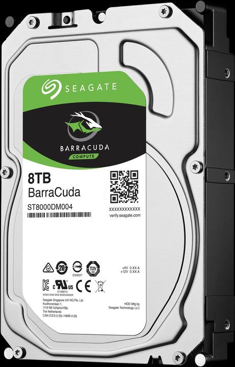 Image du produit Seagate BarraCuda (8 To, 3.5", SMR)