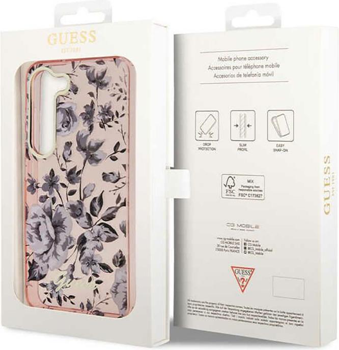 Produktbild Guess GUHCS23MHCFWSP S23+ S916 pink/pink hardcase Flower Collection (Samsung Galaxy S23+)