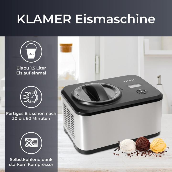 Image du produit KLAMER Machine à crème glacée