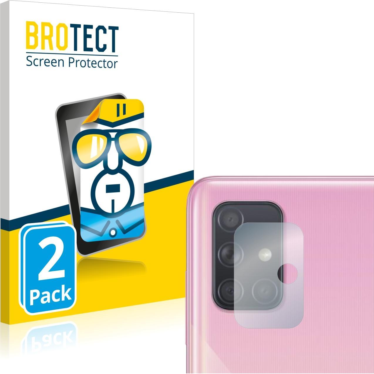 BROTECT Schutzfolie Displayschutz Klar (2 Stück, Samsung Galaxy A51), Smartphone Schutzfolie, Transparent