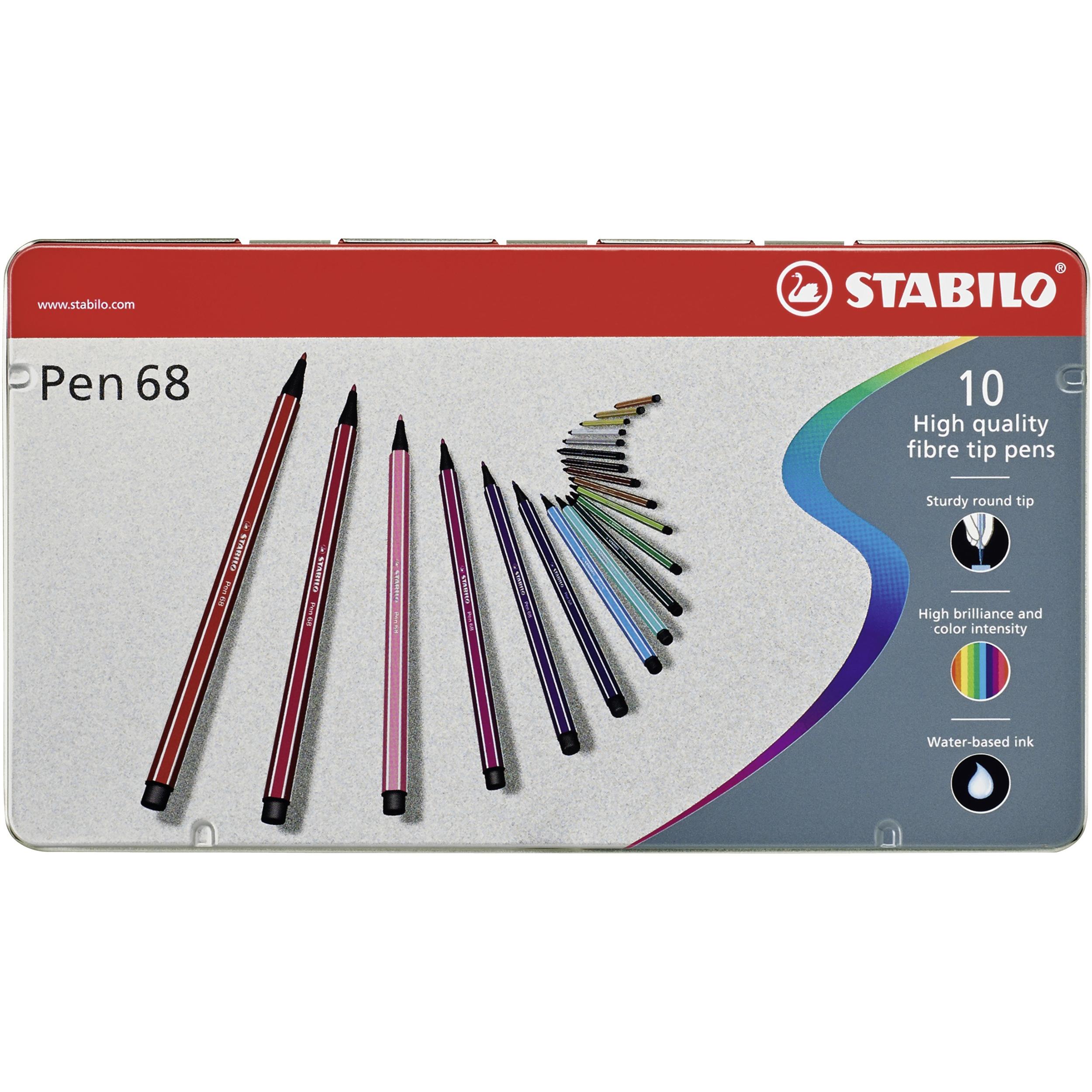 STABILO, Malstifte, Pen 68 Premium-Filzstift (Mehrfarbig, 10 x)