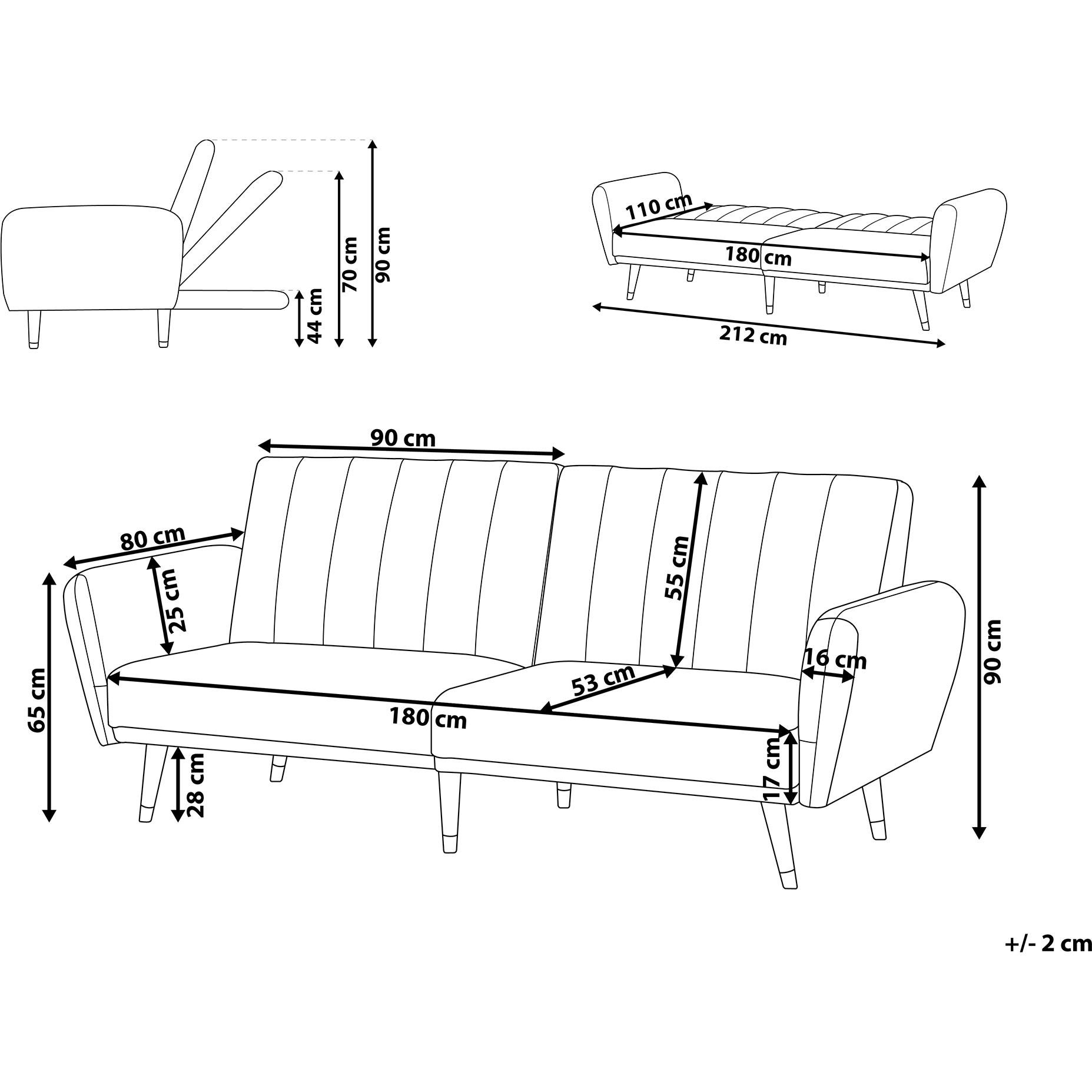 Thumbnail - Beliani, Sofa, Vimmerby (Bettsofa)