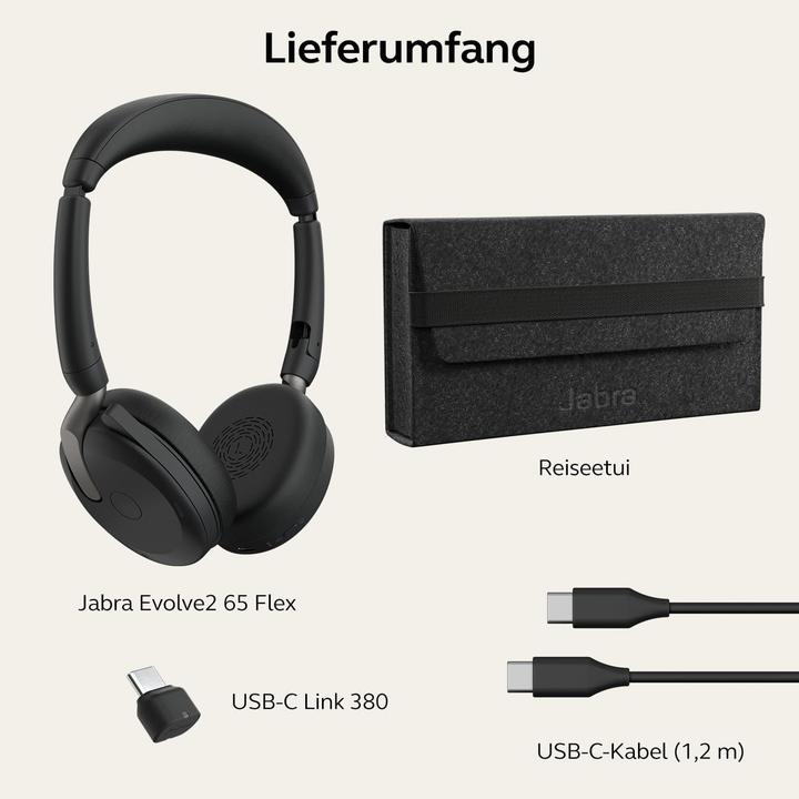 Actual product image Jabra Evolve2 65 Flex UC (Wireless, USB-C)