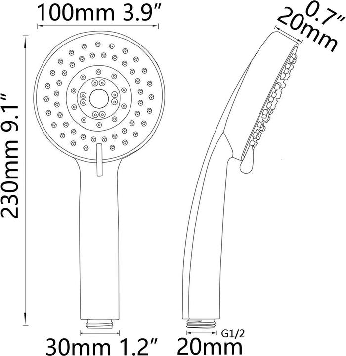 Produktbild Ciencia Duschkopf (5 Strahlarten)