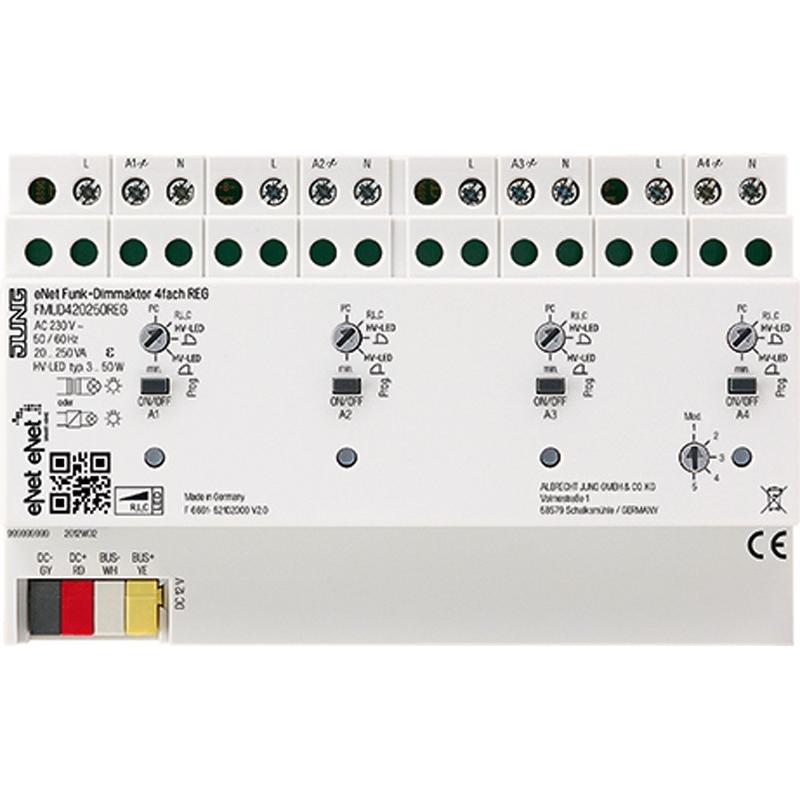 JUNG, Interruttore luce, Telecomando dimmer eNet uni REG FMUD420250REG