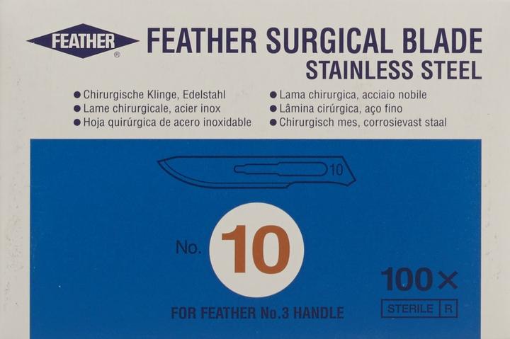 Immagine prodotto Feather Lame per bisturi sterili numero 10, 100 pezzi