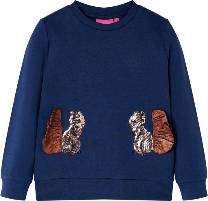 Image du produit VidaXL Sweatshirt enfant bleu marine 128,Matière : 95% coton. 5 (128)