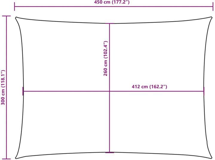 Produktbild vidaXL Sonnensegel (300 x 450 cm)