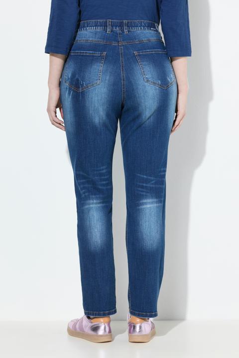 Produktbild Ulla Popken Jeans Sammy, Vintage-Waschung, Destroy-Effekte (54)