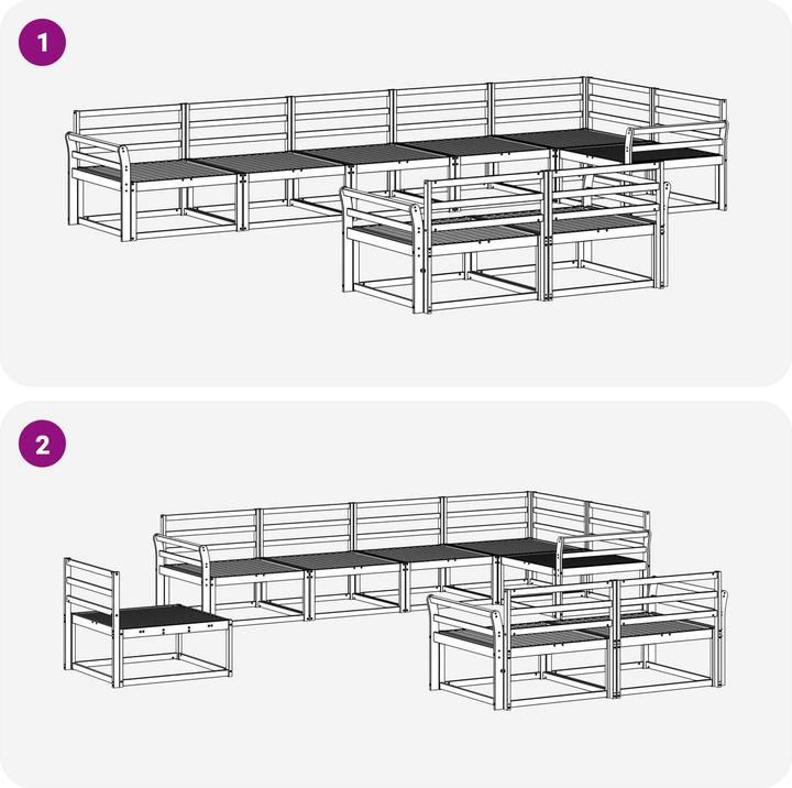Produktbild vidaXL Outdoor-Sofa