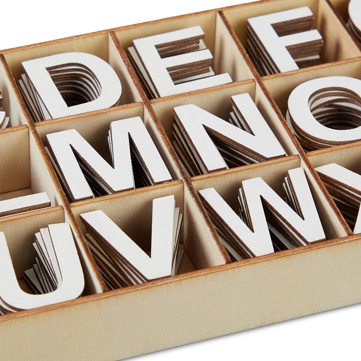 Image du produit Relaxdays Jeu de 324 lettres en bois