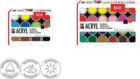Produktbild Marabu Acrylfarbe Basic Set 24 x 18 ml (18 ml)
