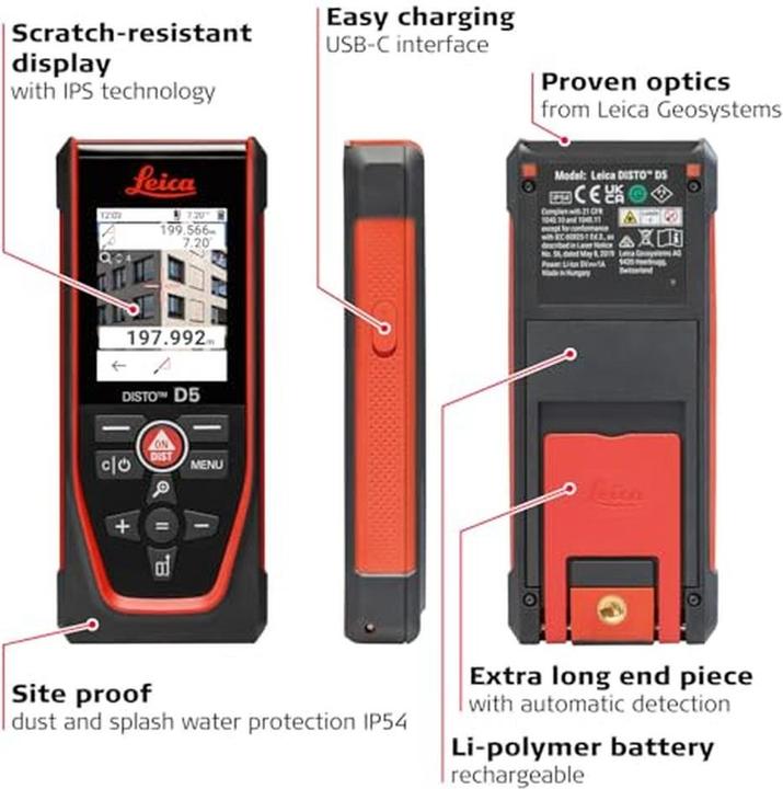 Image du produit Leica Geosystems Disto D5 (200 m, 635 nm)