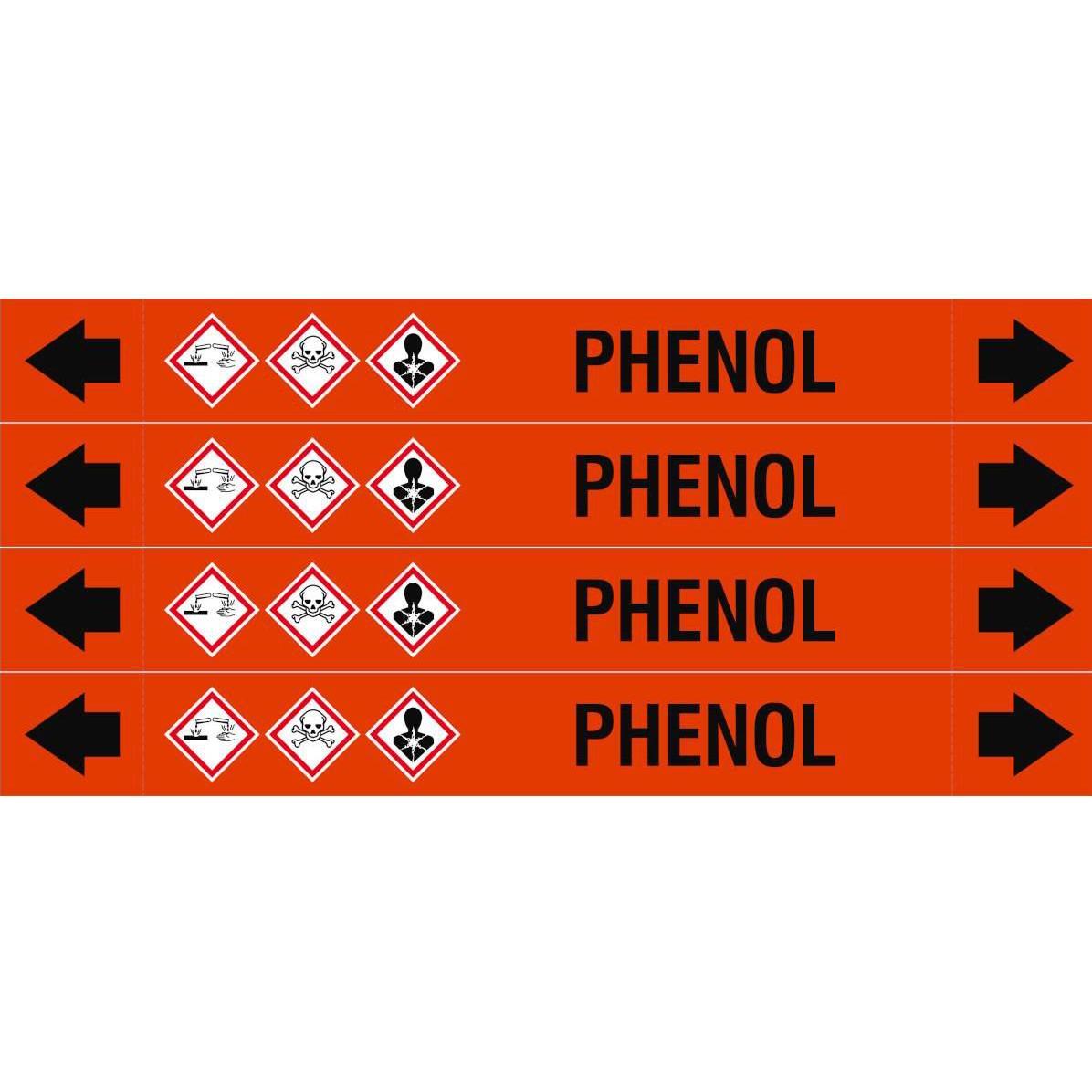 Brady, Etiketten, ASME - Rohrmarkierer - Phenol