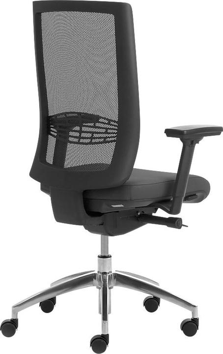 Actual product image Leyform Office chair WIKI, with armrests, mesh or fabric backrest, choice of 2 foot crosses