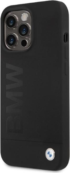Actual product image BMW Case BMHMP13LSLBLBK iPhone 13 Pro / 13 6.1" czarny/black hardcase Silicone Signature Logo Magsaf (Apple iPhone 13 Pro)