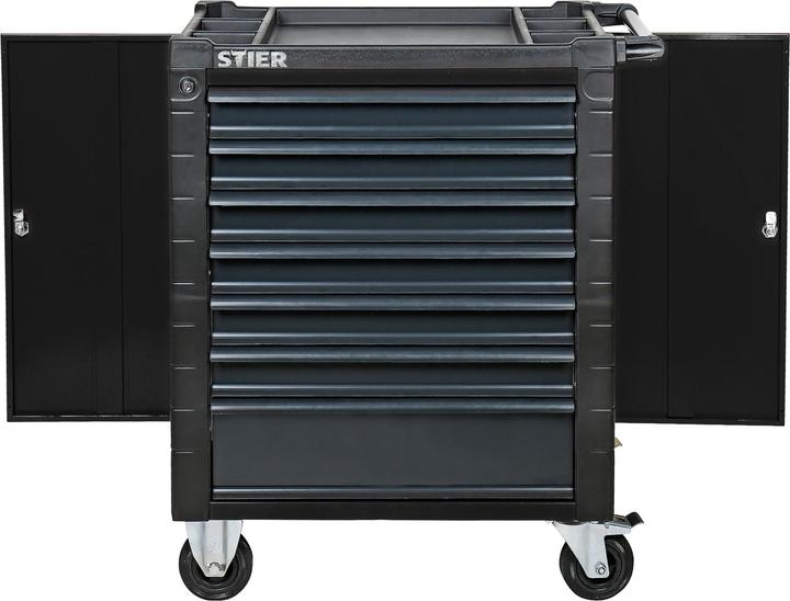 Image du produit Stier Servante d'atelier avec dispositif de protection et porte latérale, garnie, 223 pièces (223 x)