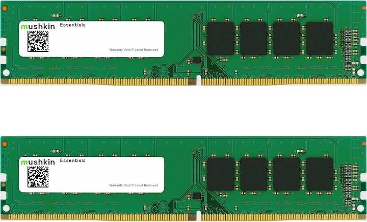 Actual product image Mushkin DDR4 - 16 GB -3200 - CL -22 - Dual Kit - RAM (MES4U320NF8GX2, Essentials) (2 x 8GB, 3200 MHz, DDR4-RAM, DIMM)