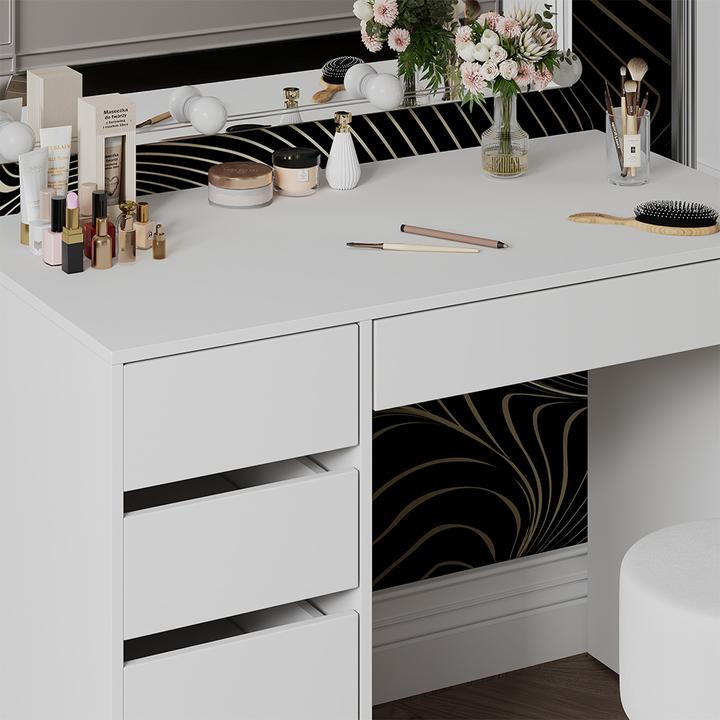 Image du produit Vicco Thalia avec tabouret et éclairage (100 x 50 x 75.50 cm)
