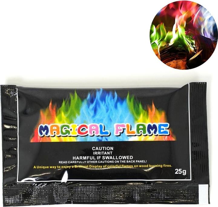 Hermex Magic-Fire-Pulver Pulver zur Flammenfärbung Feuerfarben-Pulver Set