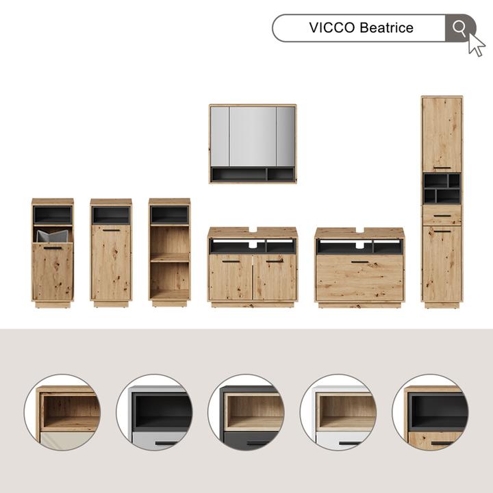 Produktbild Vicco Badmöbel-Set Beatrice, Cashmere/Artisan-Eiche, 3-er Set