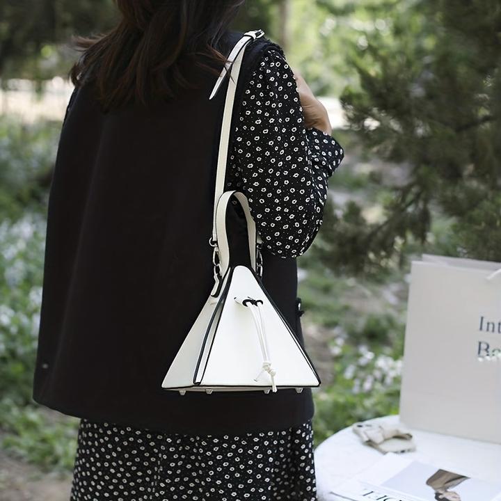 Immagine prodotto Only-Bags.Store Mini borsa con coulisse, borsa a tracolla in tinta unita, pochette in ecopelle