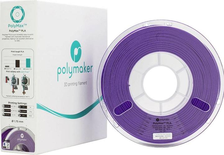 Produktbild Polymaker PA06019 PolyMAX Tough Filament Tough PLA hohe Steifigkeit, hohe Zugfestigkeit, schlagfest (Tough PLA, 2.85 mm, 750 g, Violett)