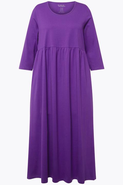 Actual product image Ulla Popken Cotton Knit 3/4 Sleeve Empire Pocket Dress (50, 52)