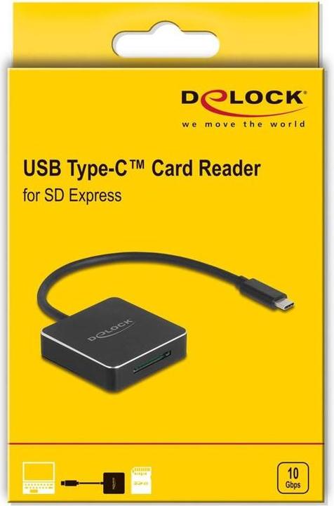 Produktbild Delock USB Type-C Card Reader fÃ¼r SD Express (SD 7.1) Speicherkarten (USB 3.1)