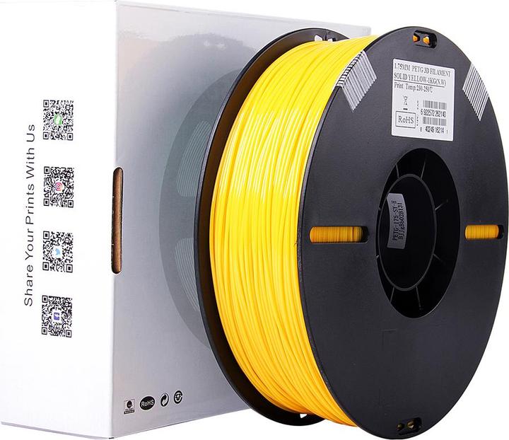 Productafbeelding eSUN PETG 1,75mm Solid Yellow 1kg 3D Filament (PETG, 1.75 mm, 1000 g, Geel)