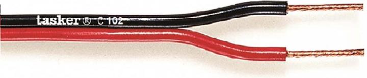 Produktbild Tasker Lautsprecherkabel auf Rolle 2x 1.00 mm² 100 m Schwarz/Rot (100 m, 1 mm²)