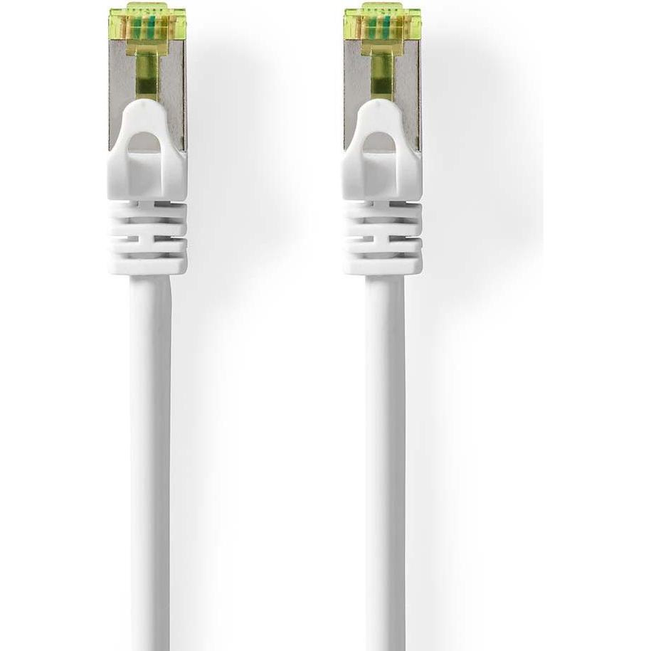 Thumbnail - Nedis CAT7-Netzwerkkabel S/FTP RJ45 Stecker RJ45 Stecker 2.00 m Snagless Rund LSZH W (S/FTP, CAT7, 2 m), Netzwerkkabel