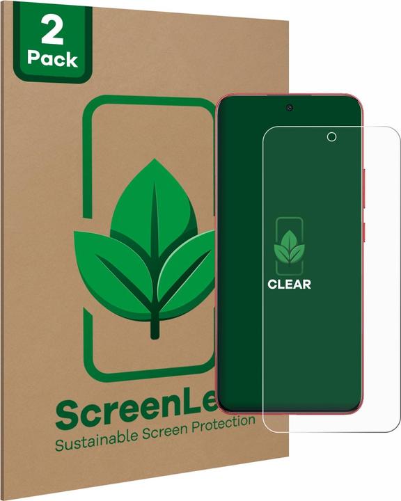 Actual product image ScreenLeaf Screen Protector sustainable Screen Protection, clear, anti-scratch (2 Piece, Oppo A5 Pro)