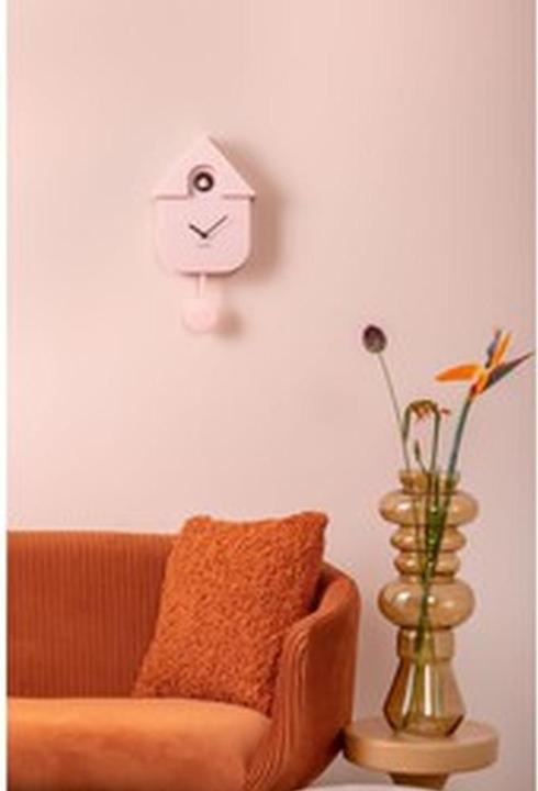 Produktbild Karlsson Koekoeksklok Modern Cuckoo - Roze - 21,5x8,5x41cm - Wandklok Modern