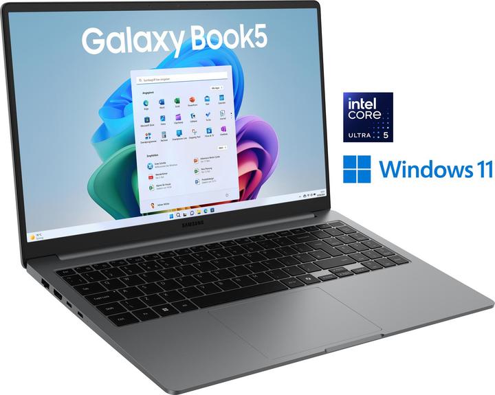 Actual product image Samsung Galaxy Book5 (15.60", 512 GB, 16 GB, Germany, Intel Core Ultra 5 226V)