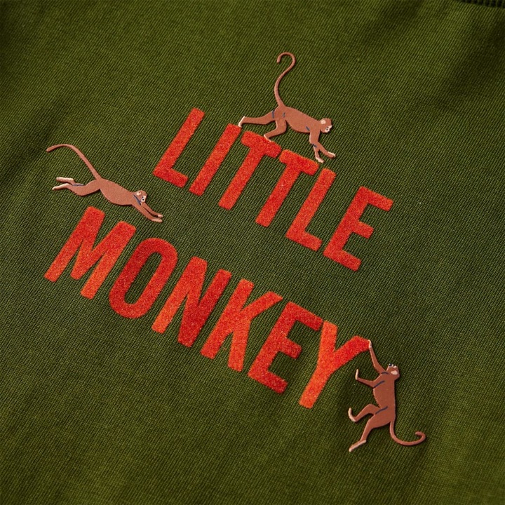 Produktbild VidaXL Kinder-Langarmshirt Dunkles Khaki 140,Material: 100 (140)