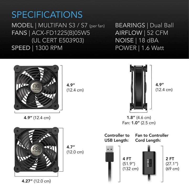 Actual product image AC Infinity Multifan S7 (120 mm, 2 x)